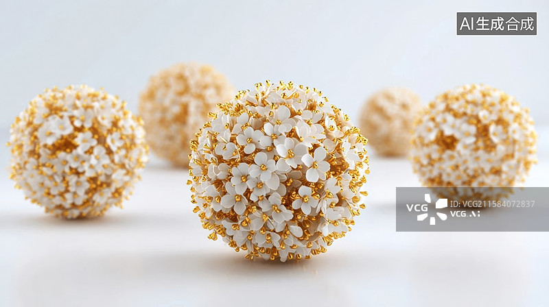 【AI数字艺术】花球装饰图片素材