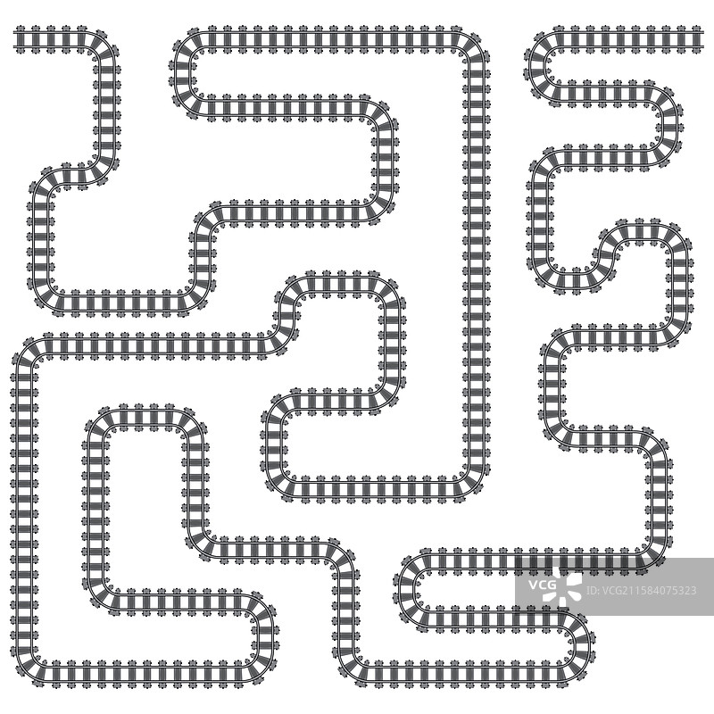 铁路轨道的轨道图案图片素材