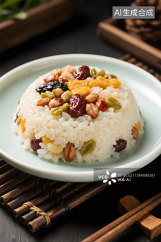【AI数字艺术】八宝饭的甜蜜滋味图片素材