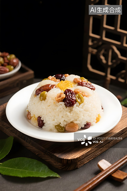 【AI数字艺术】八宝饭的甜蜜滋味图片素材