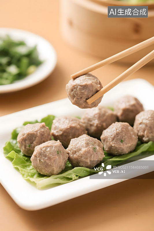 【AI数字艺术】潮汕牛肉丸图片素材