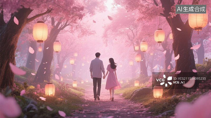 【AI数字艺术】梦幻森林漫步图片素材