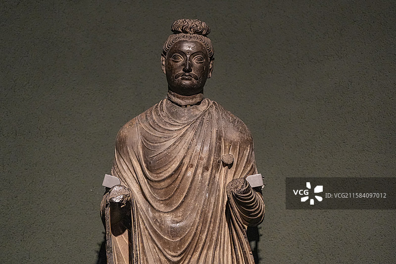 公元1-2世纪 佛立像 白沙瓦博物馆图片素材