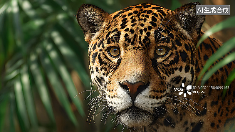 【AI数字艺术】美洲豹的特写镜头图片素材