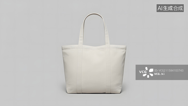 【AI数字艺术】简约白色手提包图片素材