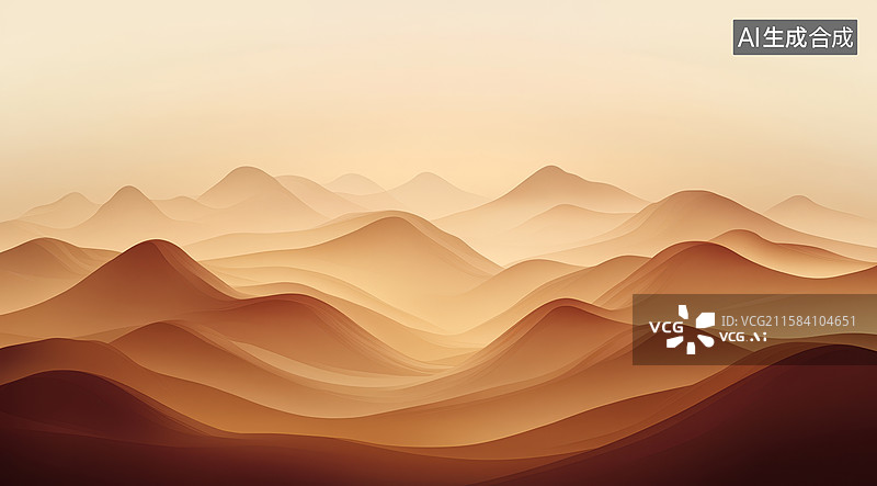 【AI数字艺术】沙漠沙丘的宁静景象图片素材