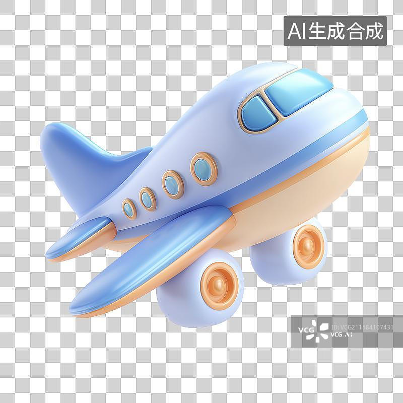 【AI数字艺术】一架小型玩具飞机图片素材