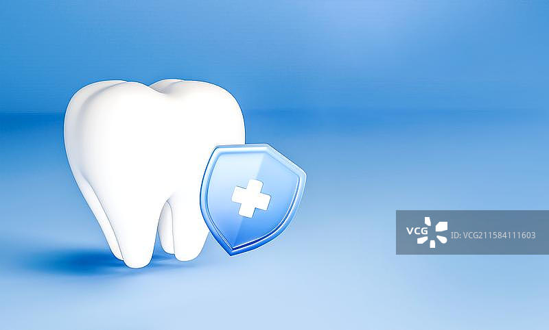 3D立体渲染元素背景保护牙齿蛀牙清洁干净卫生三维图图片素材