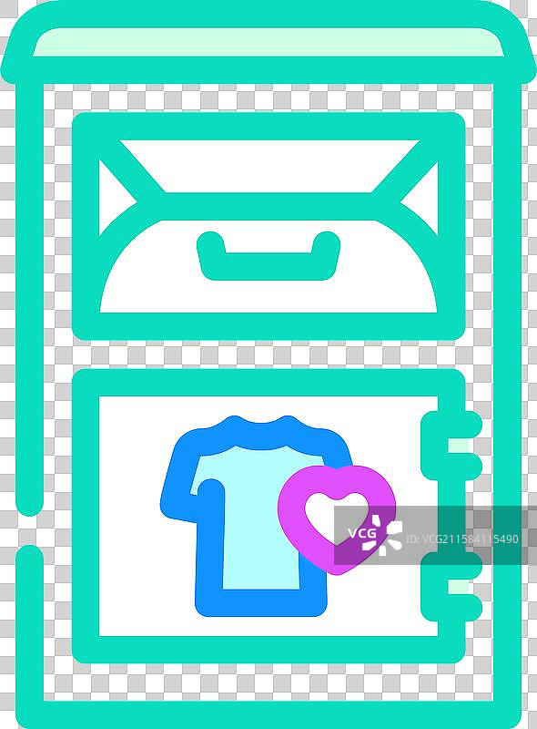 服装捐赠箱，二手时尚，色彩丰富图片素材