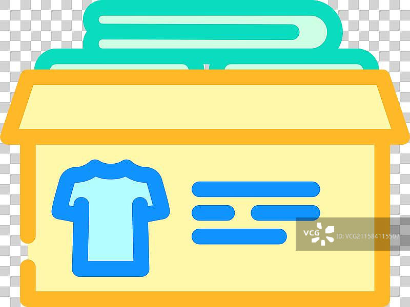 二手时尚驱动的色彩图标图片素材