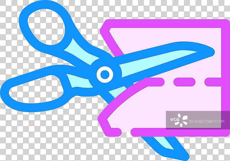 剪刀剪裁布料的二手时尚图片素材