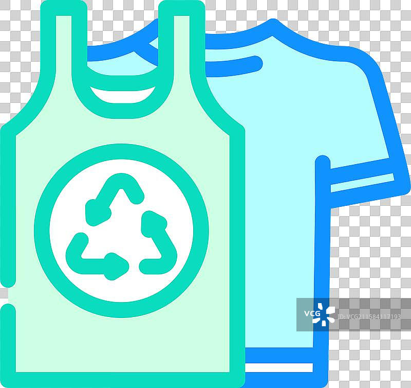 回收服装的二手时尚彩色图标图片素材