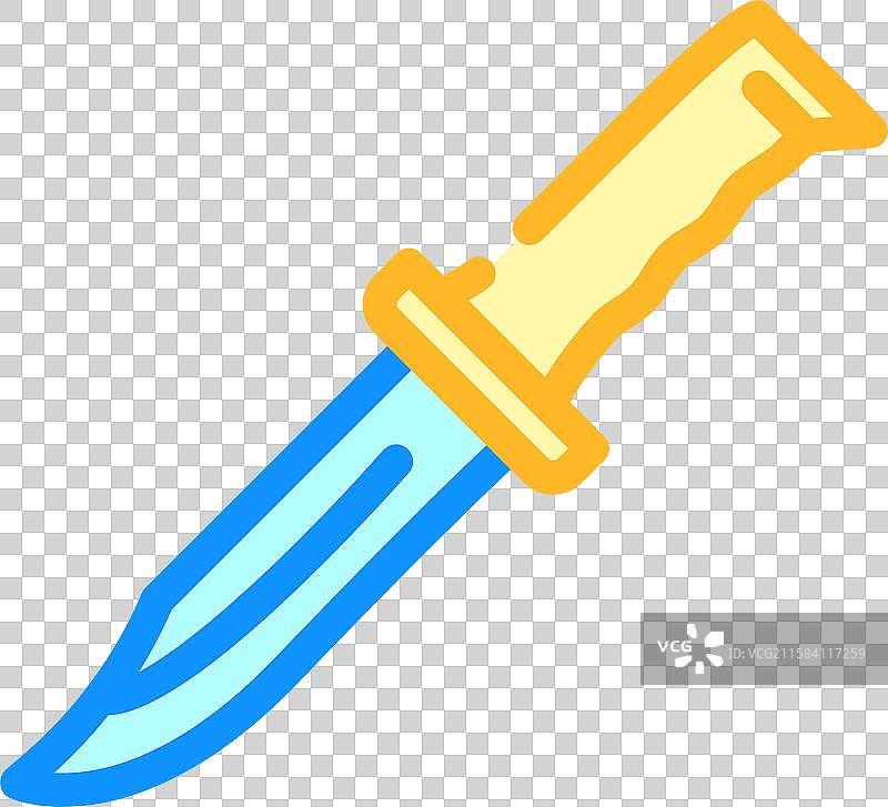 猎刀  颜色图标图片素材