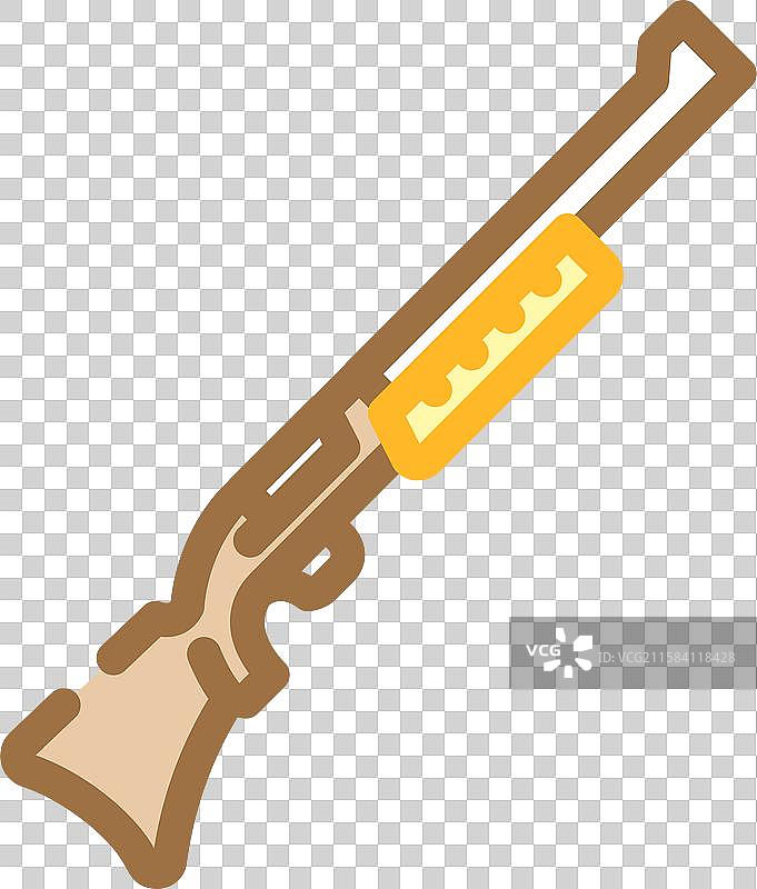 霰弹枪或步枪的颜色图标图片素材