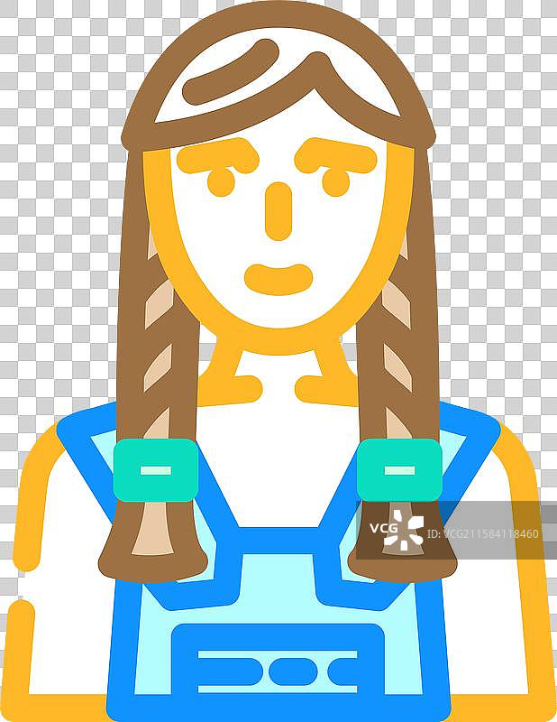 女性彩色图标图片素材