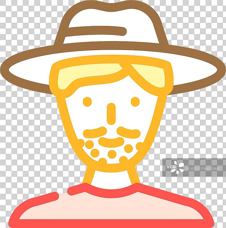 男性头像彩色图标图片素材