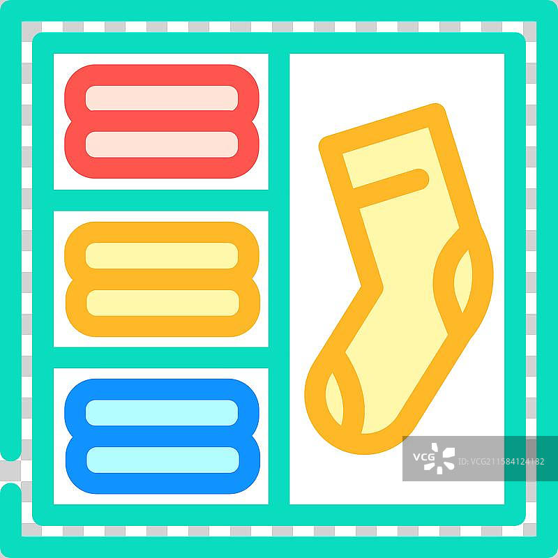 袜子整理器 服装护理 颜色图标图片素材