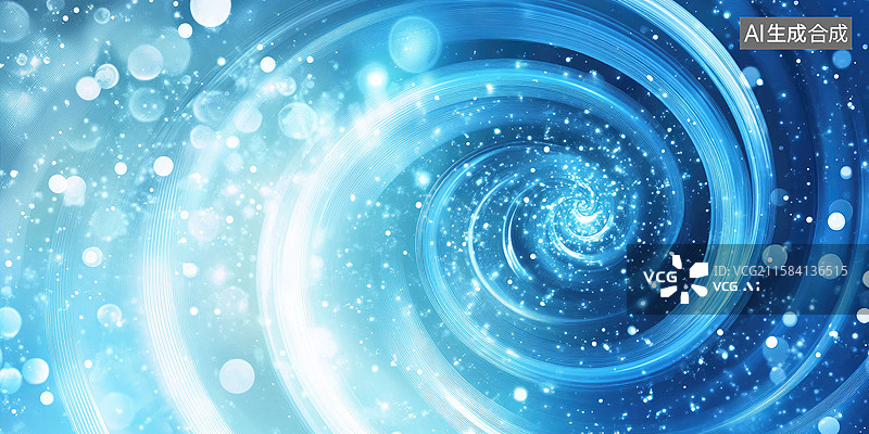 【AI数字艺术】动感蓝色螺旋抽象渐变背景上旋涡和光效企业演示科技手册财务报告的新设计年度会议经济总结未来图片素材