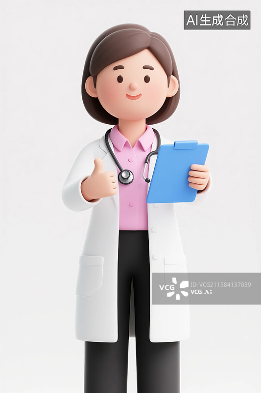 【AI数字艺术】医者点赞送安康图片素材