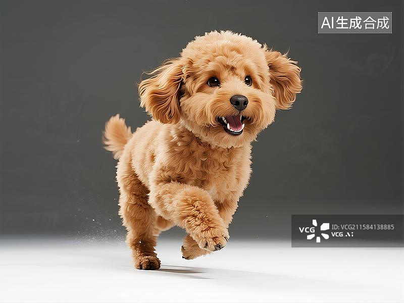 【AI数字艺术】卡通建模狗狗贵宾泰迪图片素材