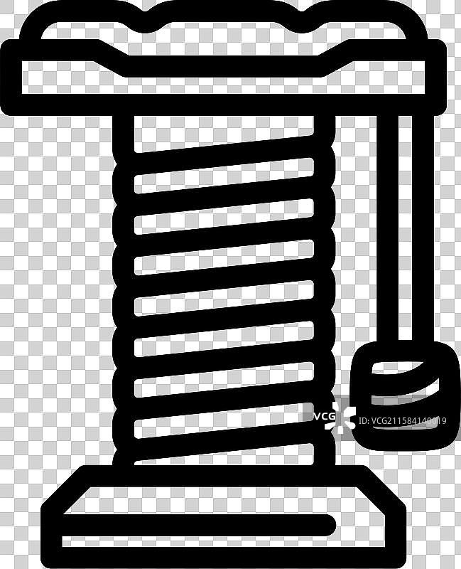 猫抓板宠物家居线条图标图片素材