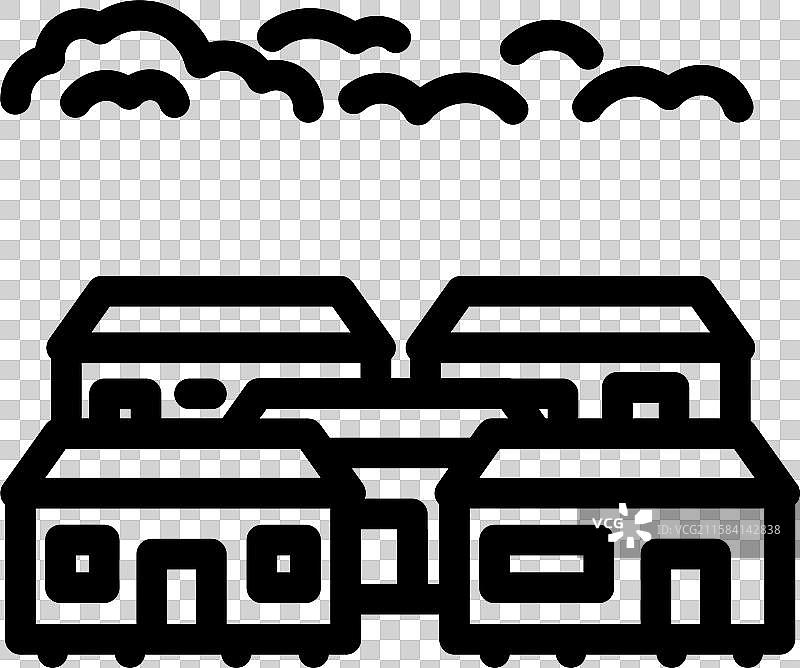 公园移动房屋线条图标图片素材