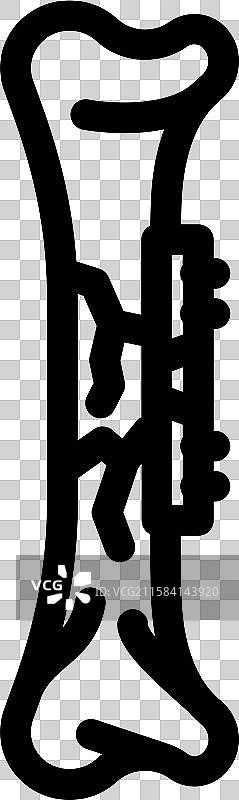 手术钉骨折线图标图片素材