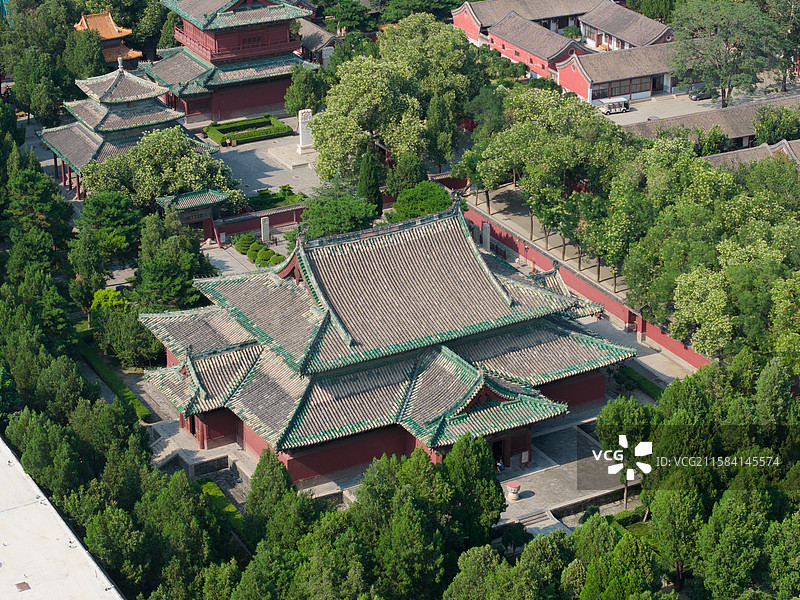 航拍河北正定古城隆兴寺摩尼殿图片素材