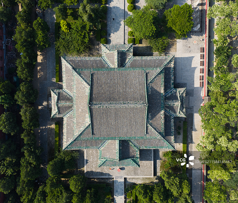 航拍河北正定古城隆兴寺摩尼殿图片素材