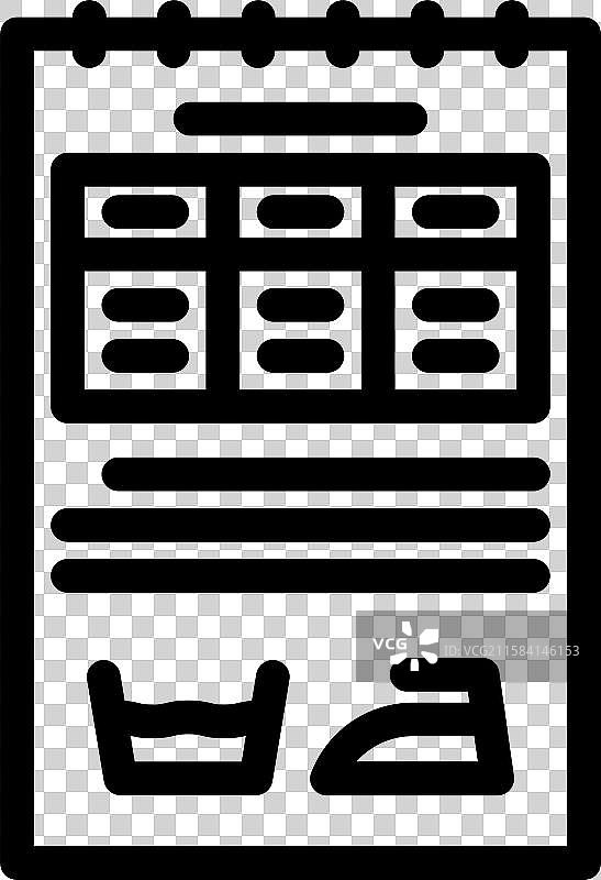 服装标签衣物护理线条图标图片素材