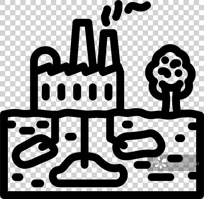 碳封存线条图标图片素材