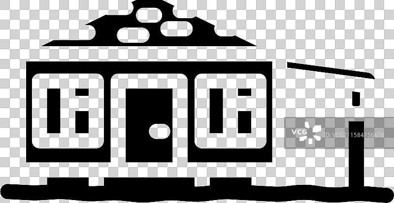 移动房屋的遮阳篷图标图片素材