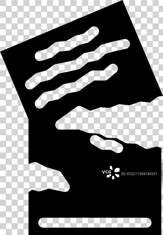 撕裂纸张的裂纹图标图片素材