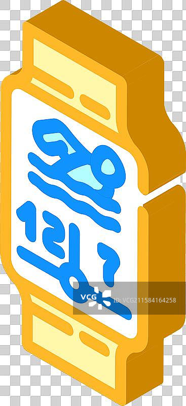 游泳健身追踪器显示健身数据图片素材