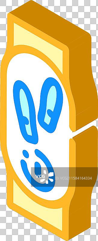 可穿戴健身腕带步数计等距图图片素材