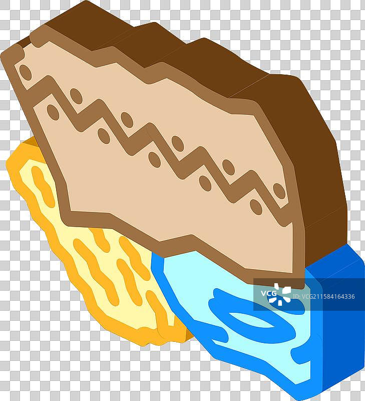 布料碎片的二手时尚等距图标图片素材