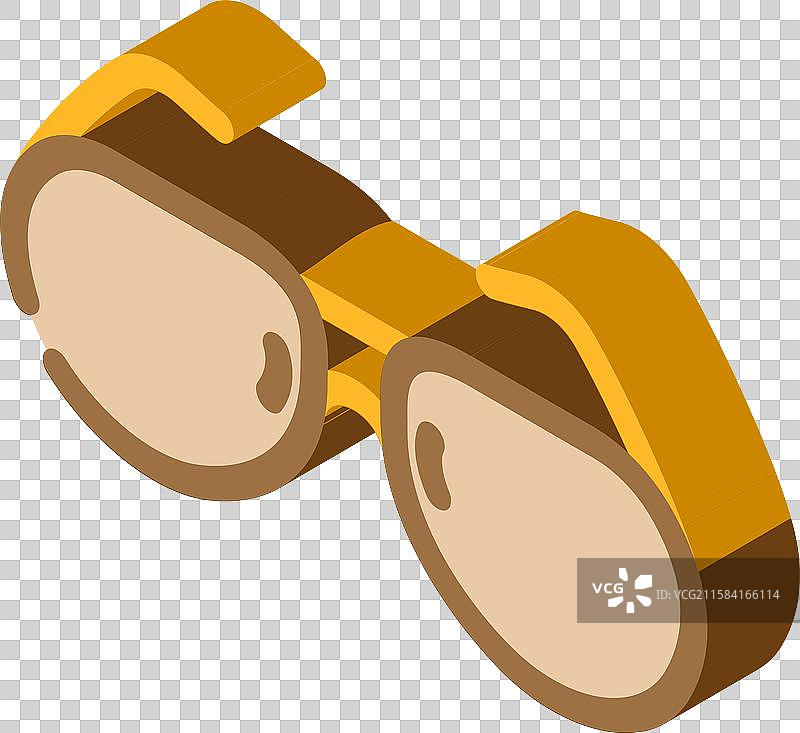 复古太阳镜，二手时尚，等距设计图片素材