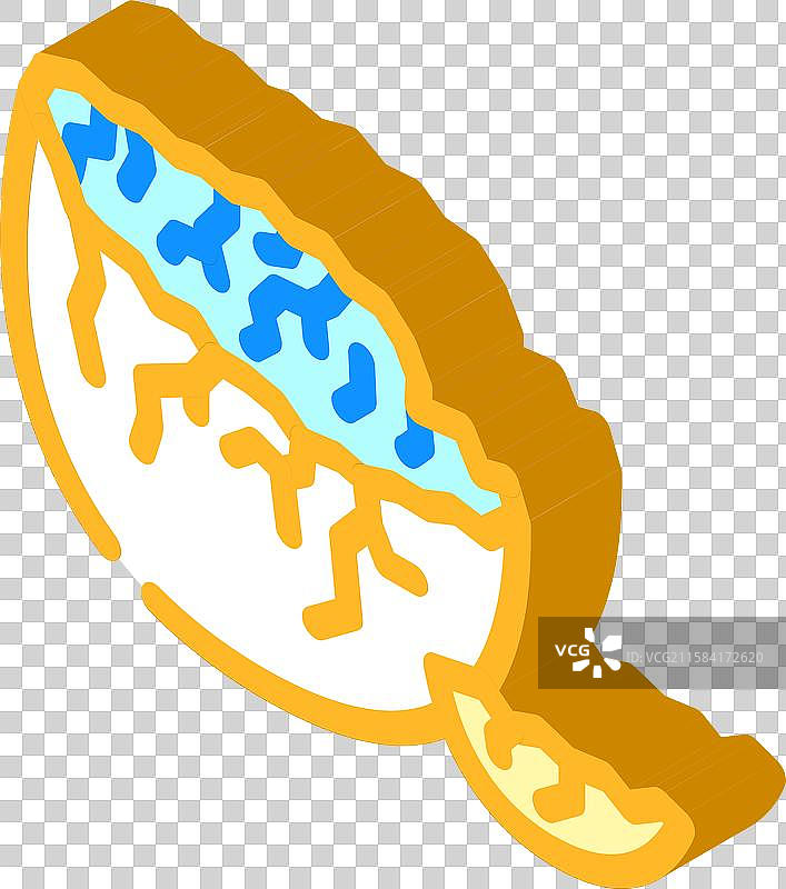 破裂的蛋壳断裂等距图标图片素材