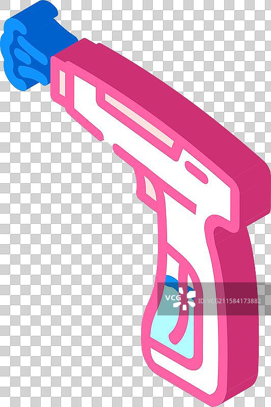 衣物护理的服装蒸汽机等距图标图片素材