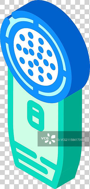 衣物护理的织物剃毛器等距图标图片素材