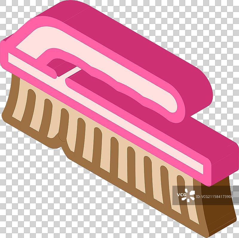 衣物护理刷子等距图标图片素材