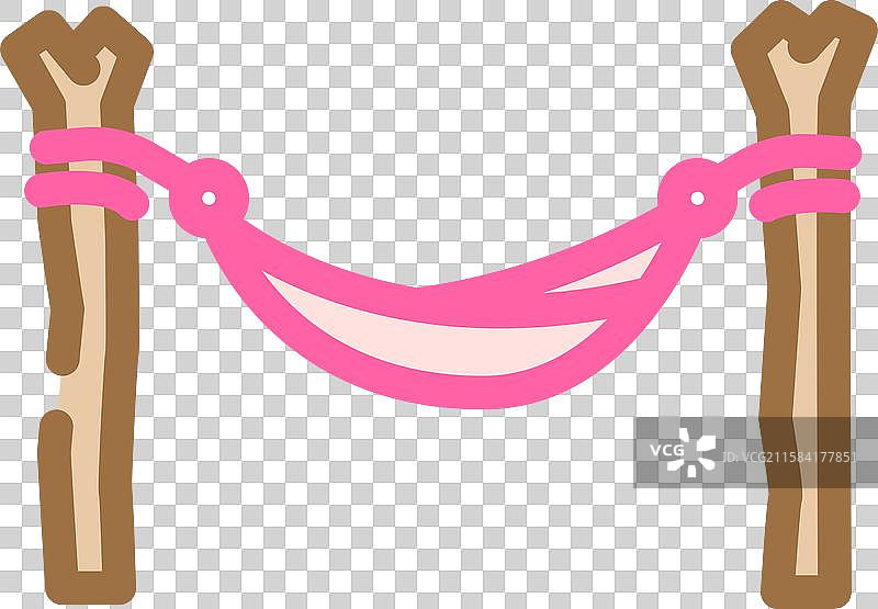 吊床 慢生活 彩色图标图片素材