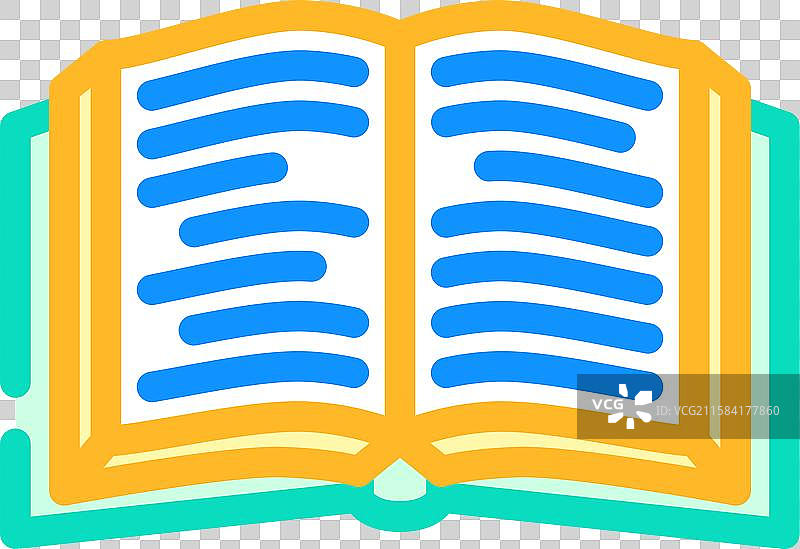 开放书籍 慢生活 彩色图标图片素材