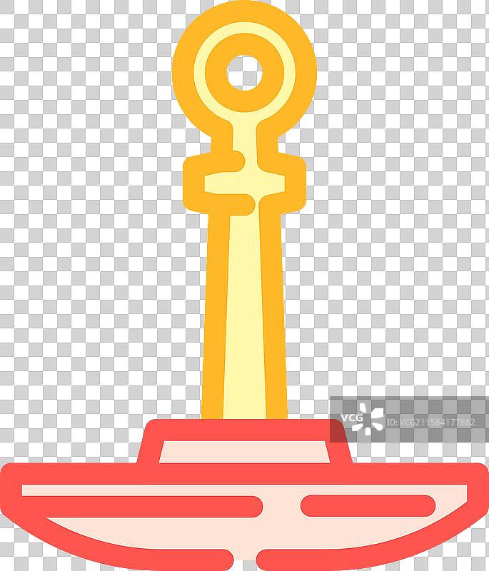 航海运动锚的彩色图标图片素材