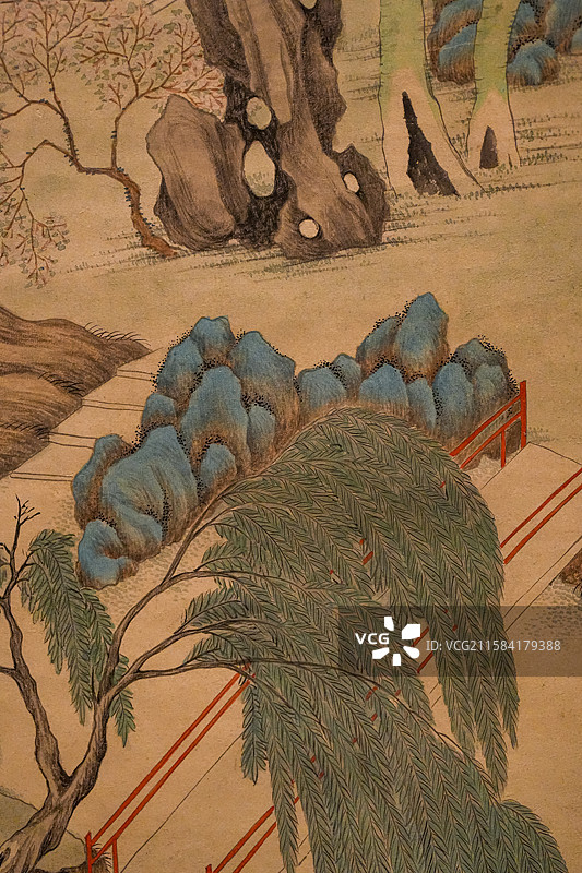 清 改琦 逗秋小阁学书图轴 上海博物馆图片素材