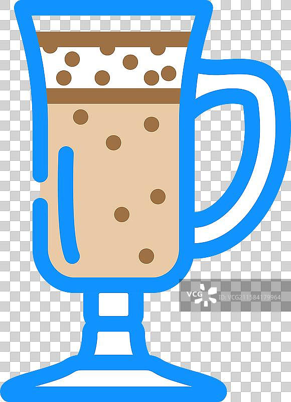 燕麦奶拿铁餐饮饮品彩色图标图片素材