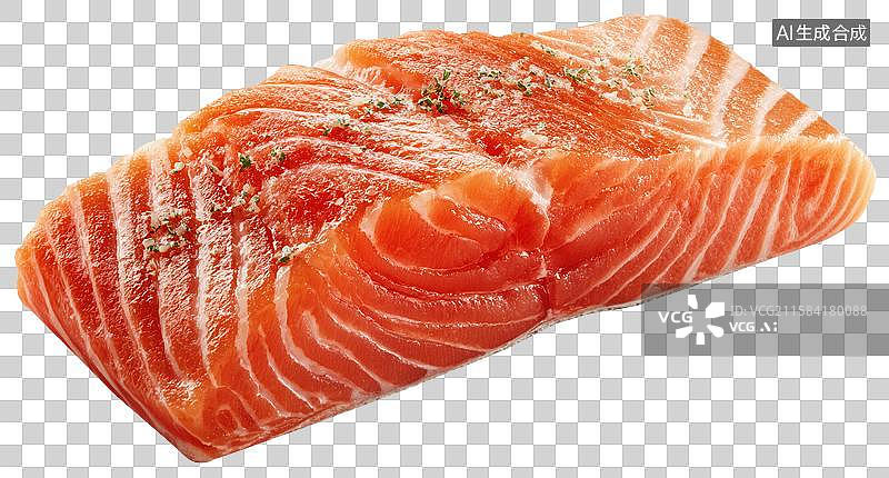 【AI数字艺术】新鲜生鲑鱼片三文鱼图片素材