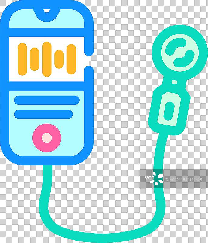 电子听诊器 医疗创新 色彩图片素材