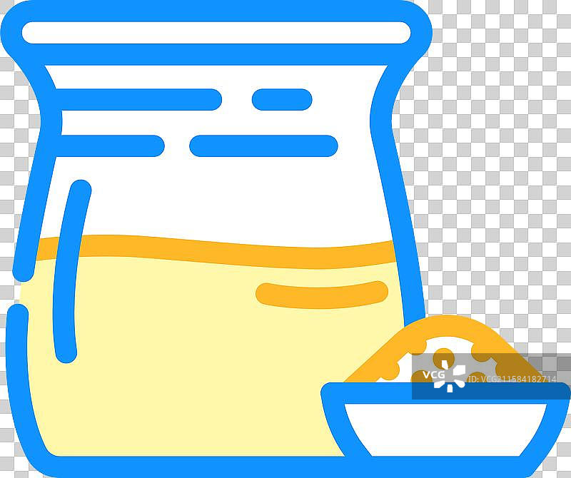 芝麻酱调味品彩色图标图片素材