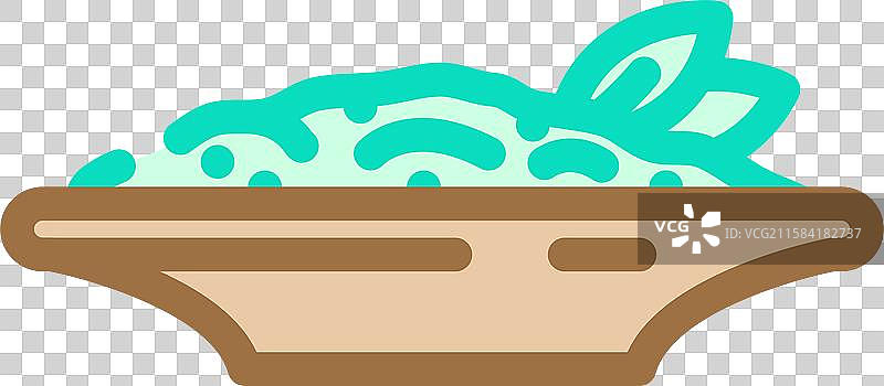 香蒜酱调味品彩色图标图片素材